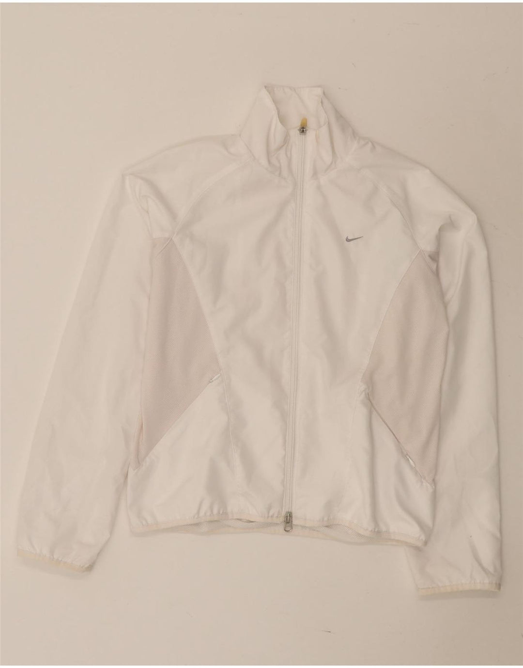 NIKE Veste de survêtement pour femme UK 14 Polyester blanc moyen