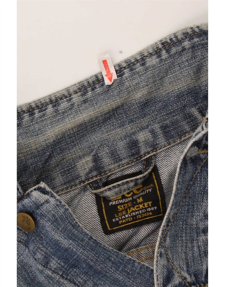 Lee Veste en jean courte pour femme UK 12 Bleu moyen Coton