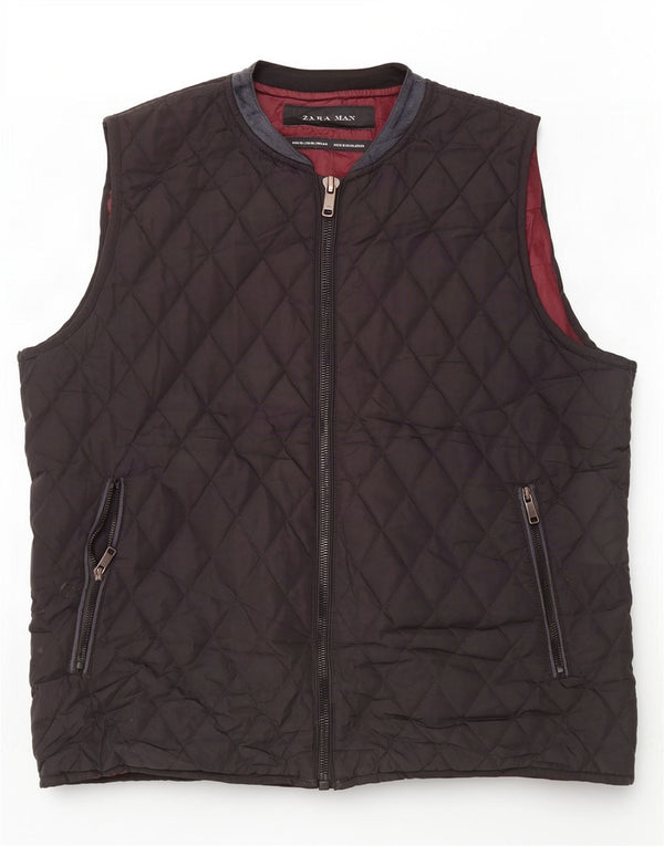 Zara Gilet matelassé pour homme UK 42 XL Noir