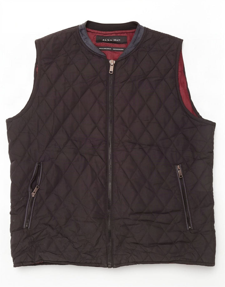 Zara Gilet matelassé pour homme UK 42 XL Noir