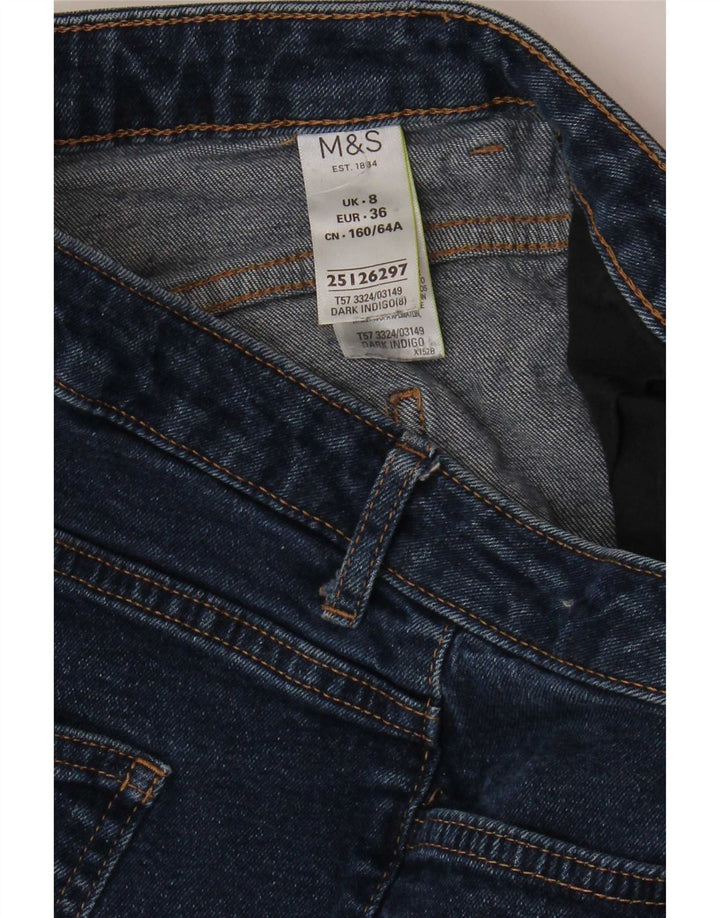Marks & Spencer Short en jean pour femme UK 8 Small W28 Bleu Coton