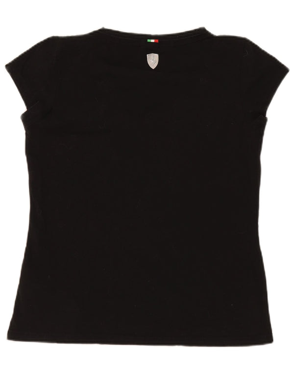 Puma Womens Scuderia Ferrari T-Shirt Top UK 16 Large Black Cotton