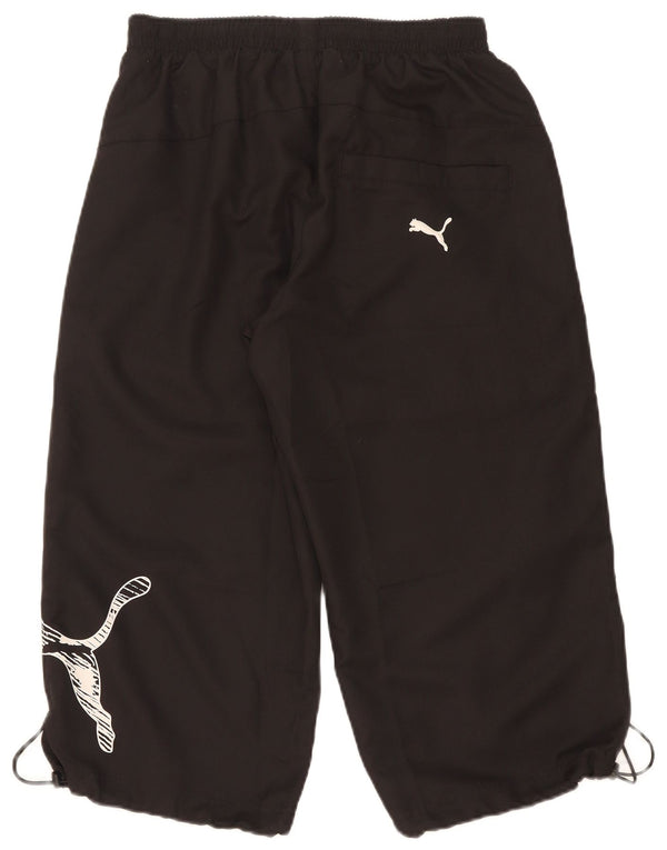 Puma Mens Graphic Capri Tracksuit Trousers Small  Black