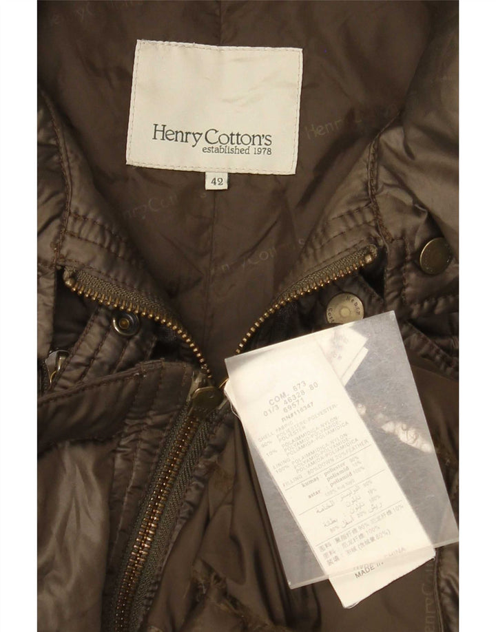 Henry Cottons Veste matelassée pour femme IT 42 Kaki moyen Polyester