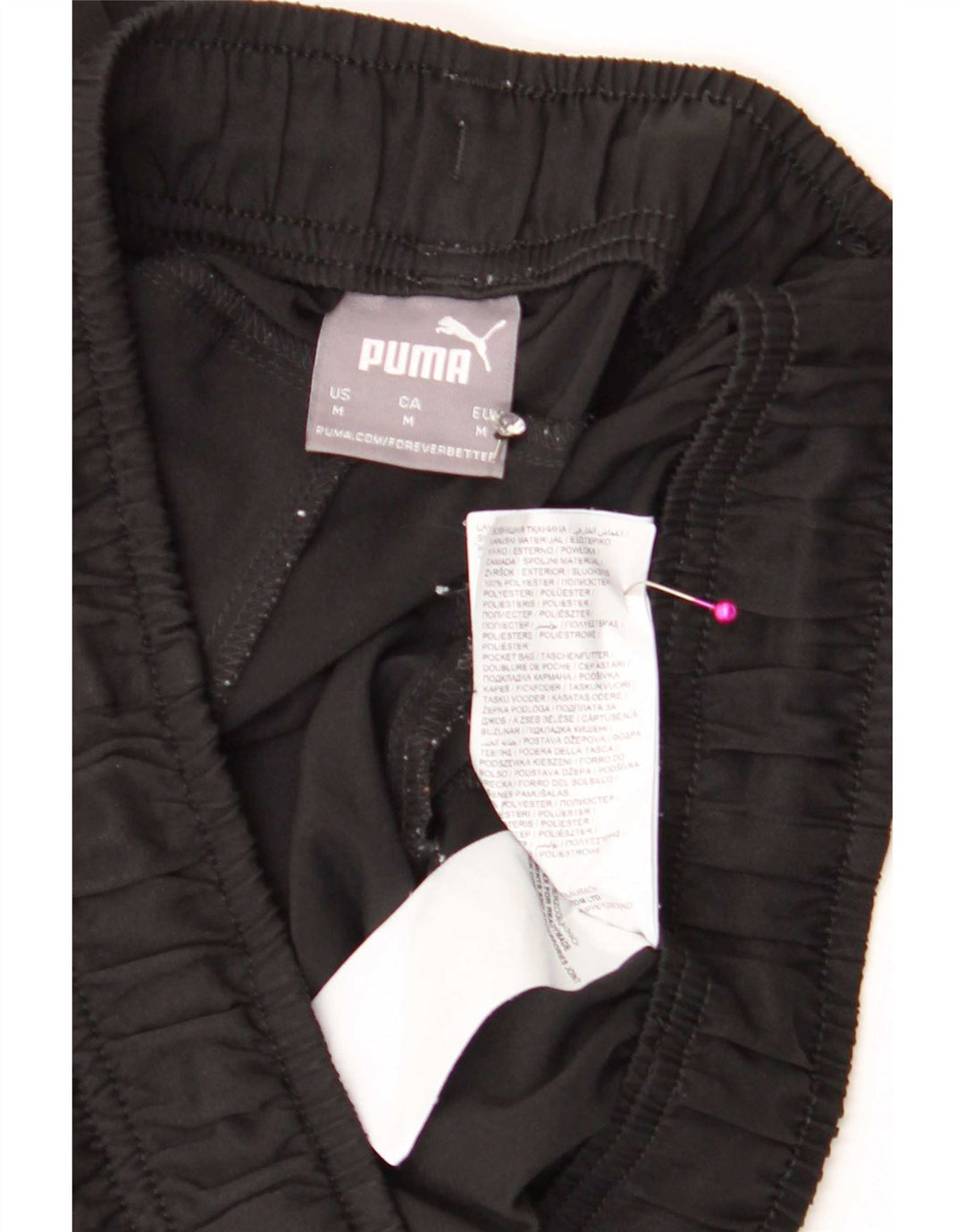 Puma Short de Sport Homme Noir Moyen Polyester