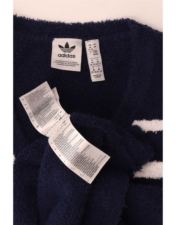 Adidas Débardeur pour femme UK 12 Polyester rayé bleu marine moyen