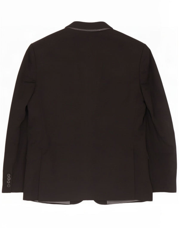 Marks & Spencer Veste blazer à 2 boutons pour homme UK 44 XL Noir Polyester