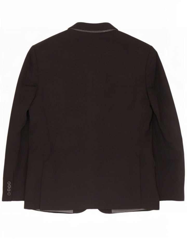 Marks & Spencer Veste blazer à 2 boutons pour homme UK 44 XL Noir Polyester