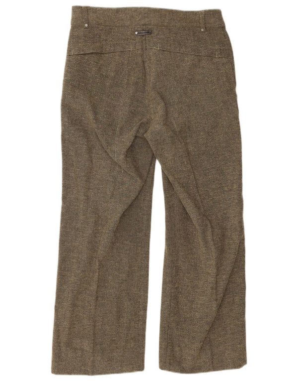 Fila Pantalon court coupe ample pour femme UK 10 Small W28 L25 Coton kaki