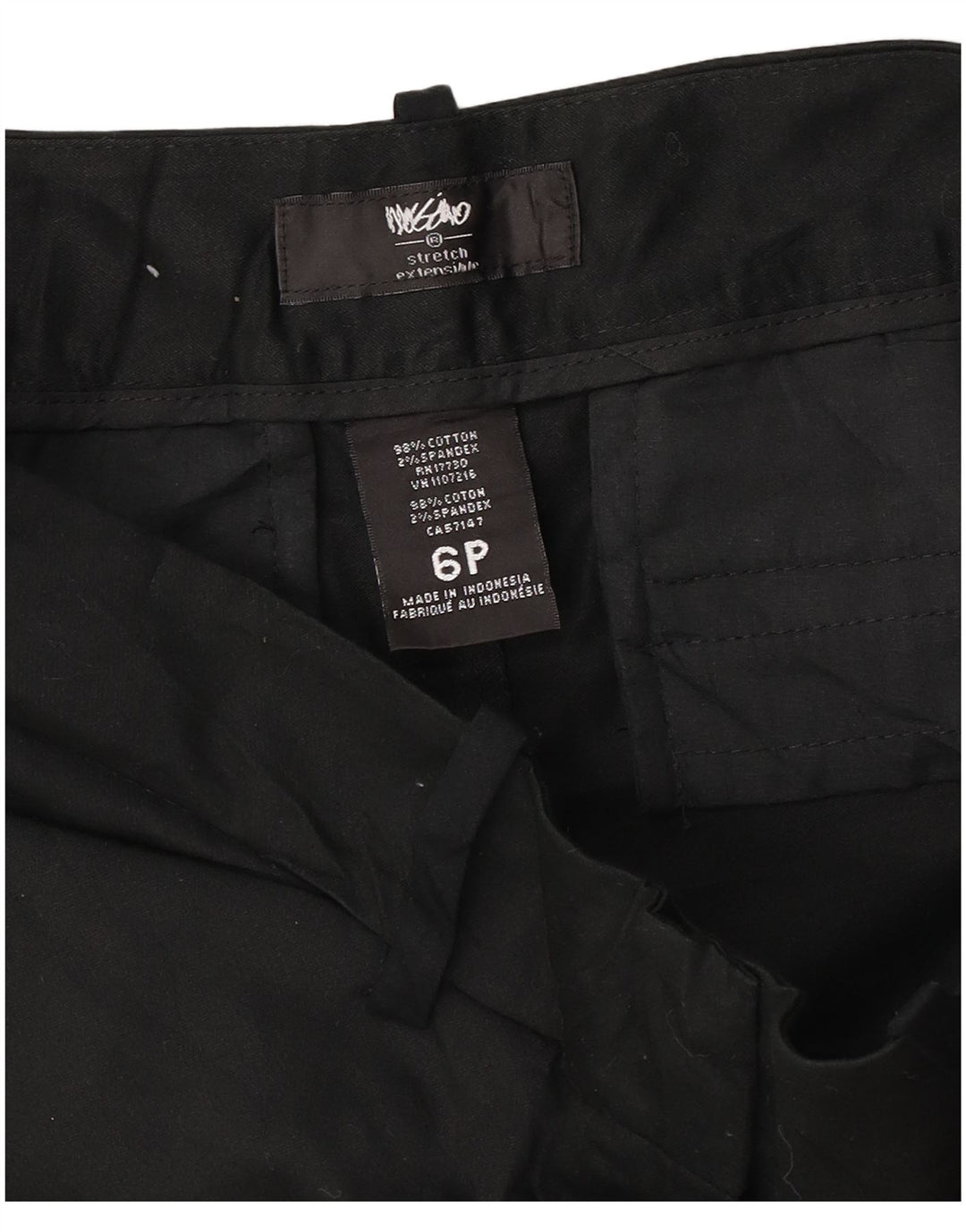 Mossimo Short décontracté pour femme US 6 Medium W30 en coton noir