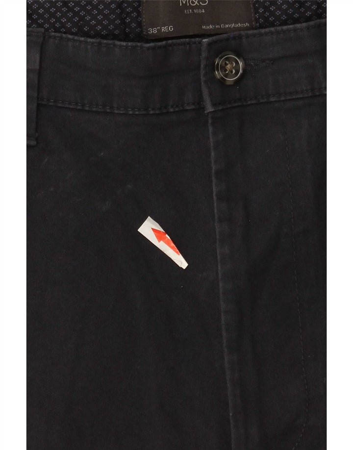 Marks & Spencer Short Chino Homme W38 XL Bleu Marine Coton