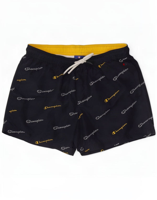 Champion Short de Bain Graphique Homme Bleu Marine Moyen Polyester