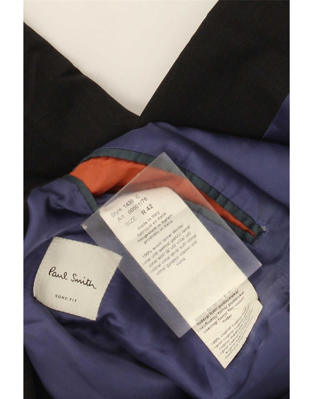 Paul Smith Veste Blazer Soho 2 Boutons Homme UK 42 XL Laine Grise