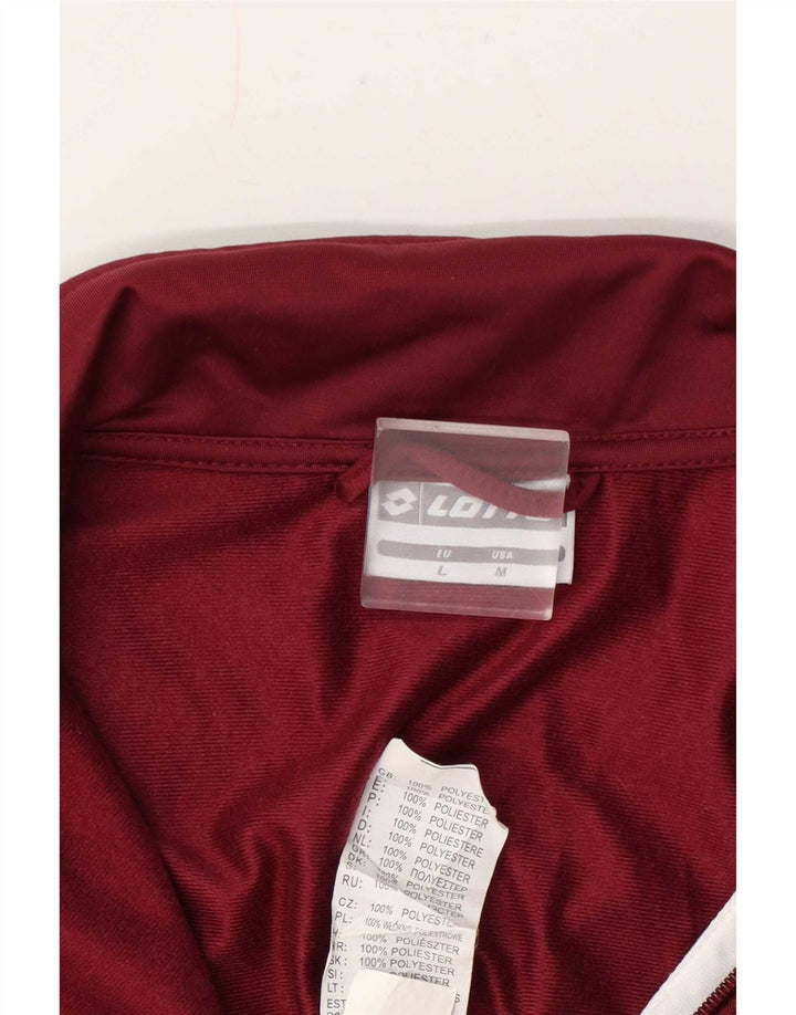 Lotto Veste de survêtement pour homme en polyester color block bordeaux moyen