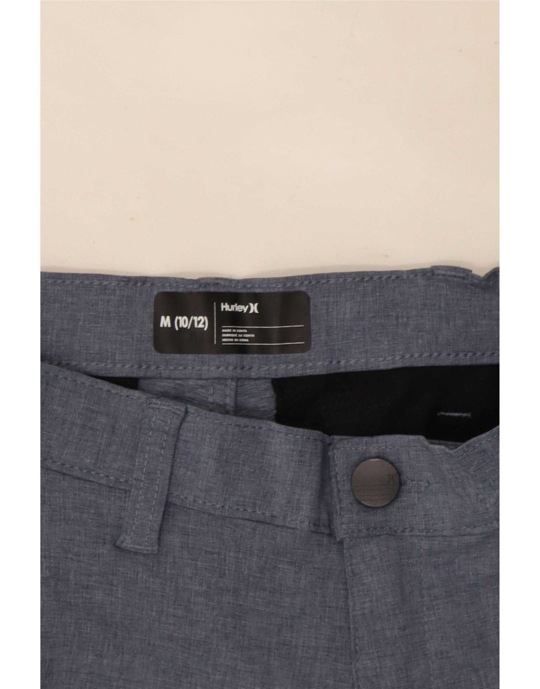 Hurley Short Chino Garçon 10-11 Ans Moyen W26 Bleu