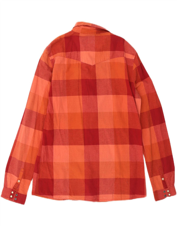Wrangler Chemise Femme UK 16 Grand Coton à Carreaux Rouge