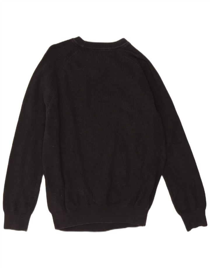 Zara Pull col bateau pour homme en coton noir Large