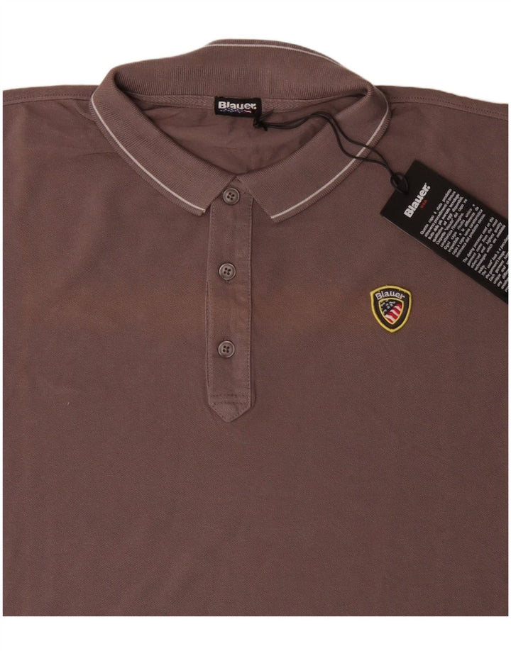 BLAUER Polo Homme XL Gris Coton