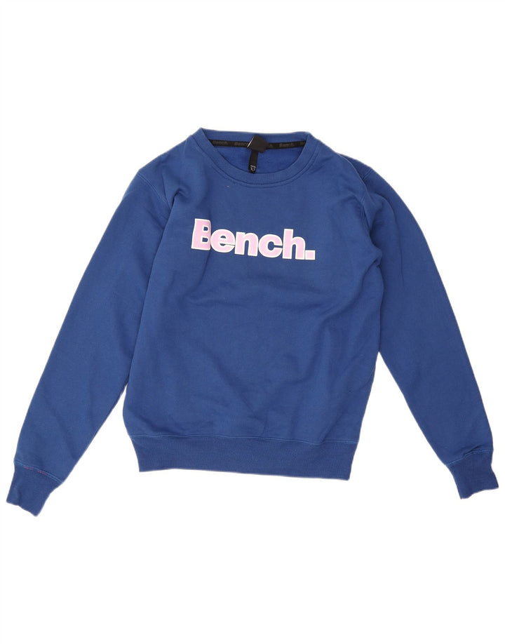 Bench Sweat-shirt graphique pour femme UK 12 Bleu moyen Coton