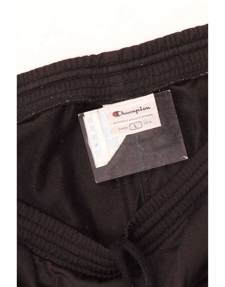 Champion Pantalon de Survêtement Graphique Homme Large Noir Polyester Colorblock