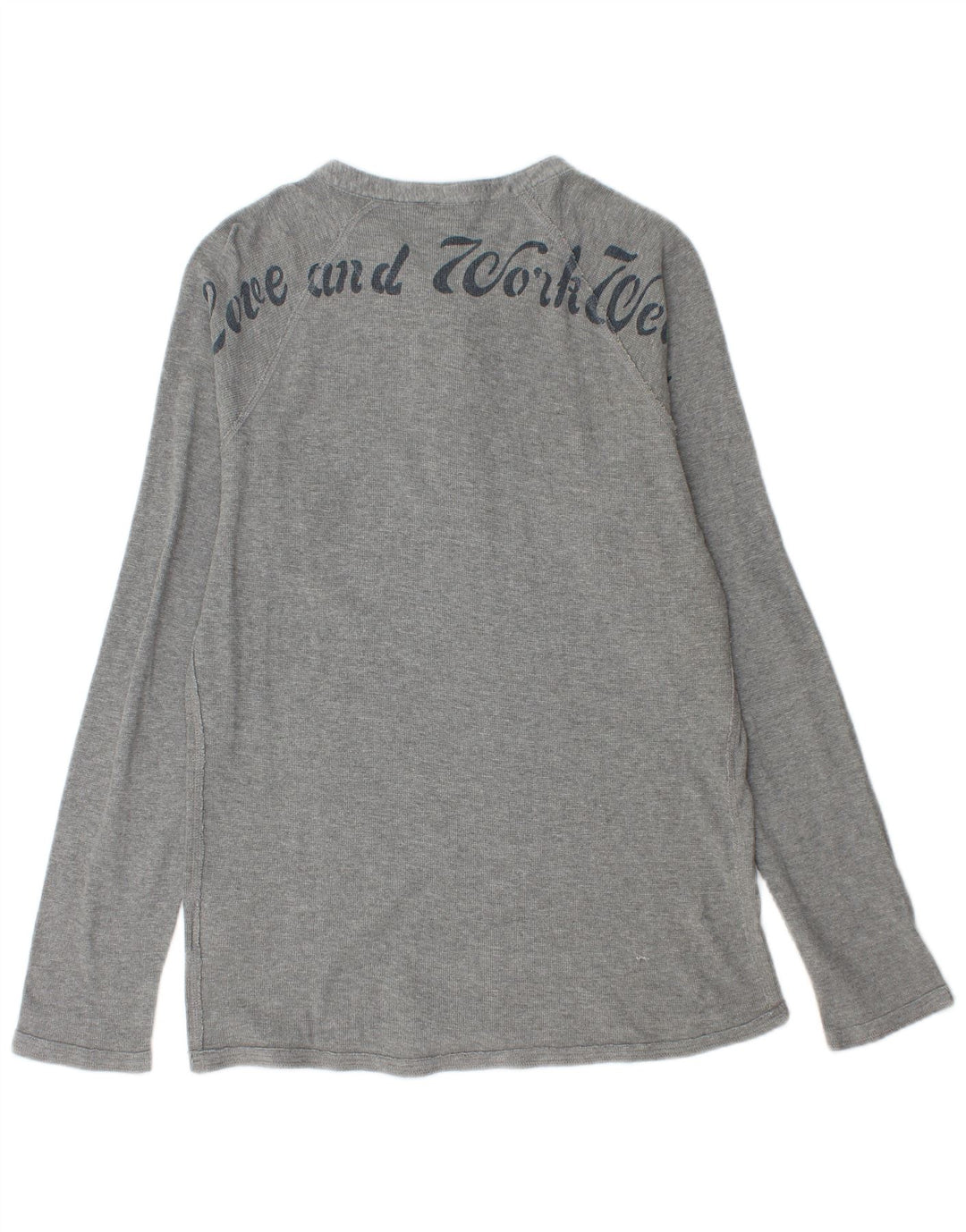 Diesel Haut graphique à manches longues pour hommes en coton gris moyen