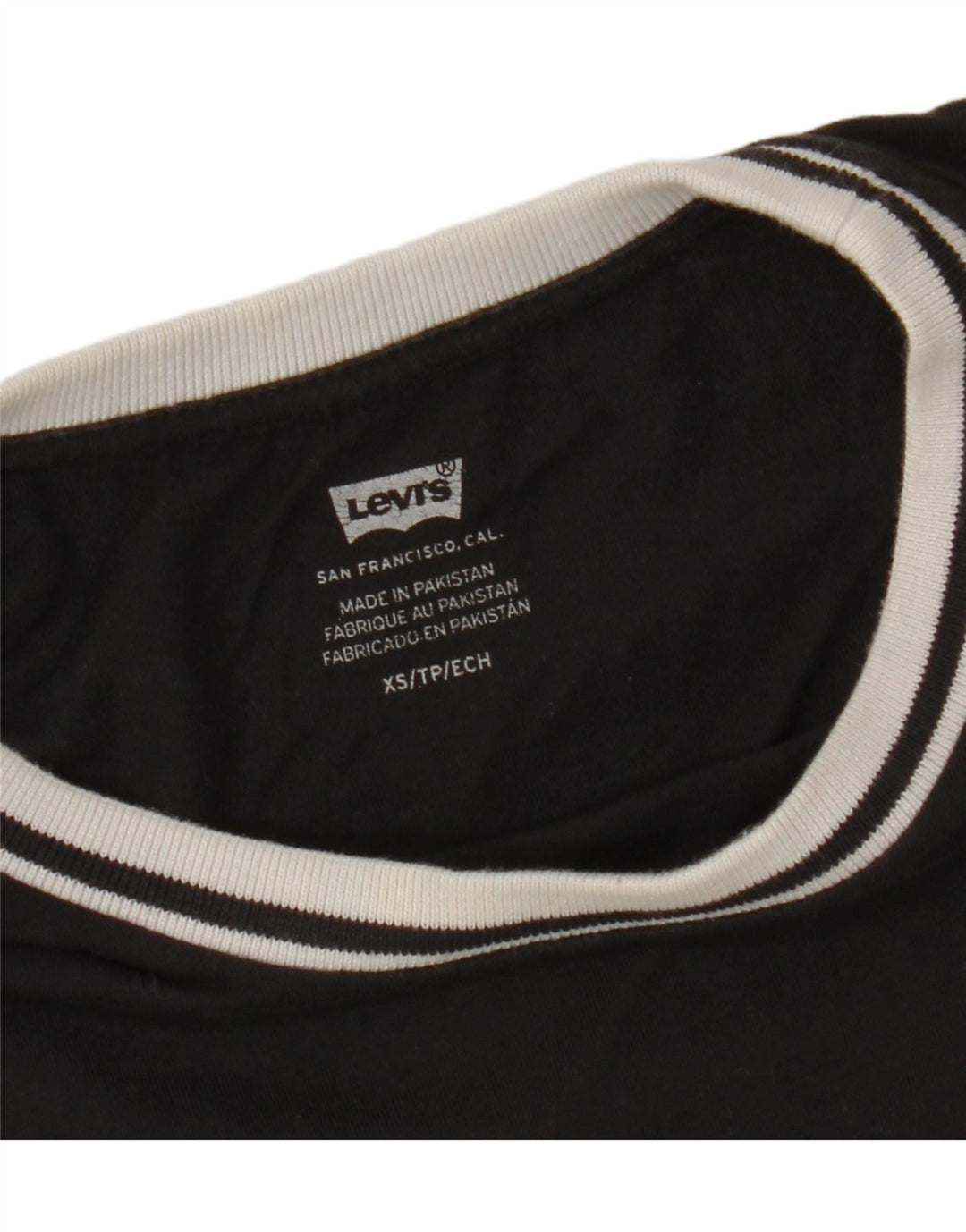 LEVI'S T-Shirt Femme UK 6 XS Noir