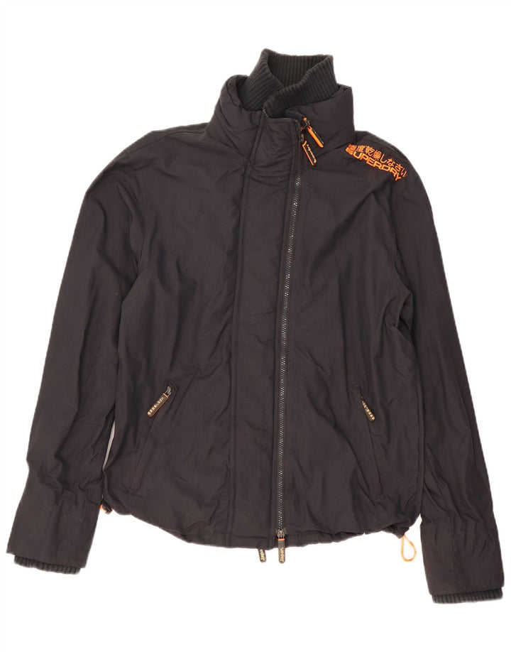 Superdry Veste coupe-vent Windcheater pour femme UK 14 Medium Noir Polyester