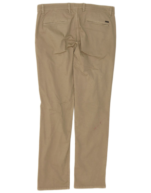 Hugo Boss Pantalon chino coupe slim pour homme W36 L32 Coton beige