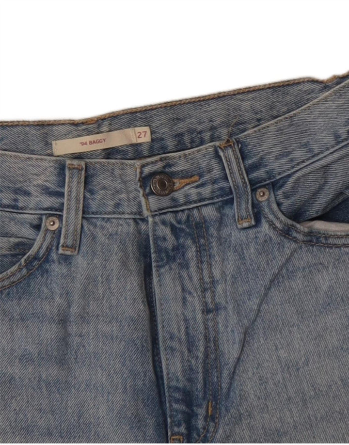 LEVI'S Short Baggy Femme W27 Petit Bleu Coton