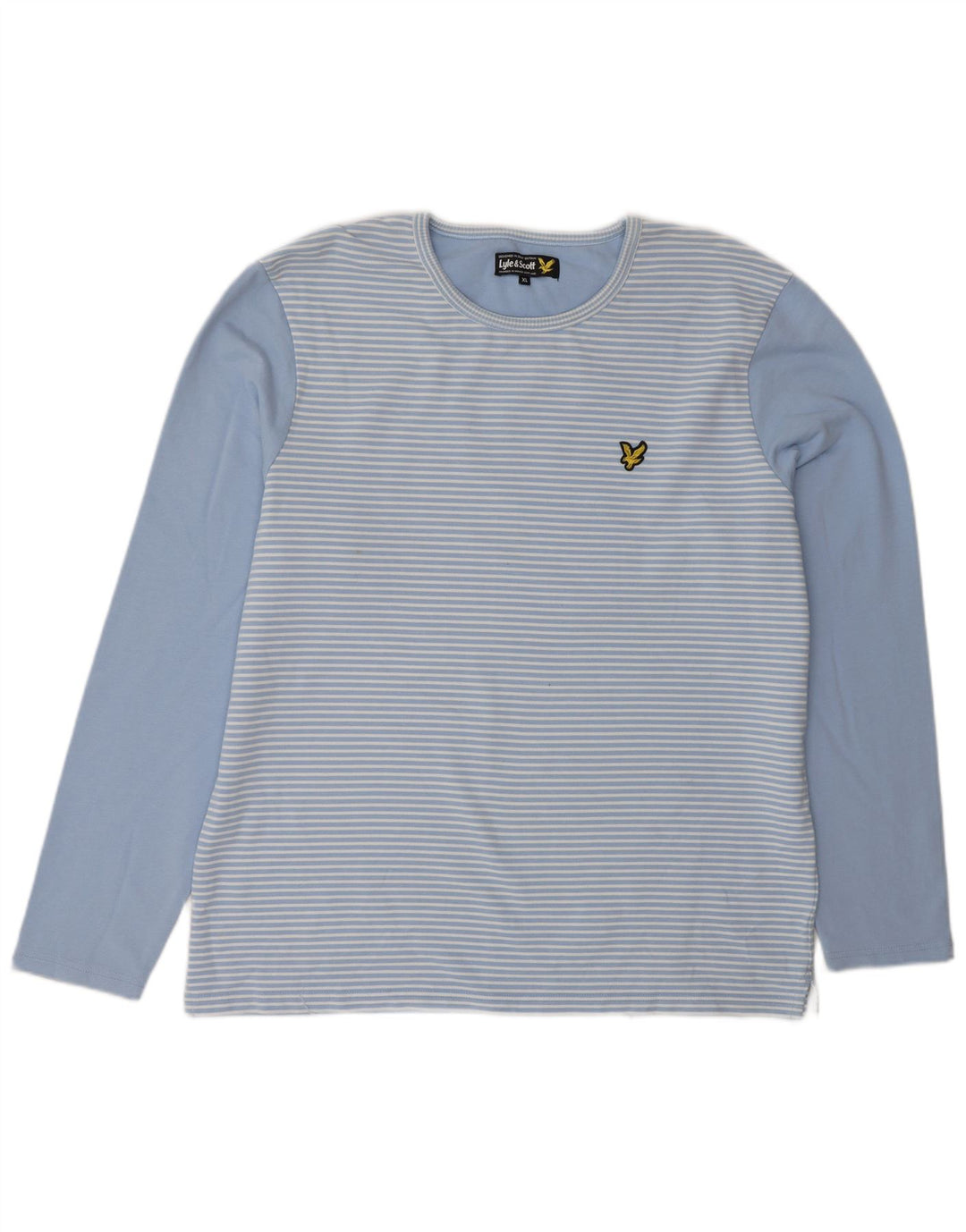 Lyle & Scott Haut à manches longues pour hommes XL Bleu à fines rayures
