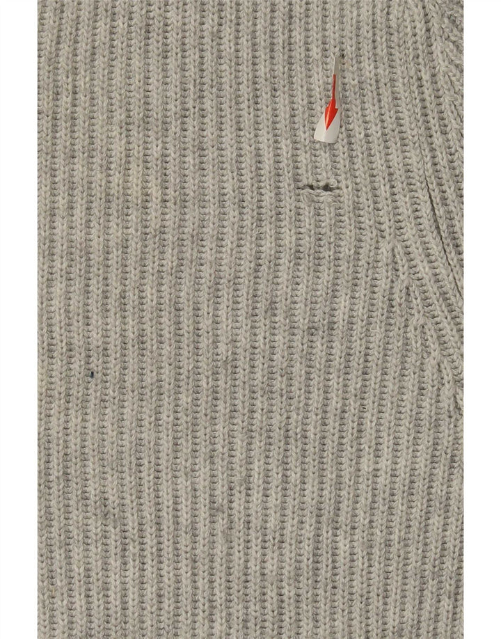 Zara Pull à col rond pour homme Gris moyen Polyester