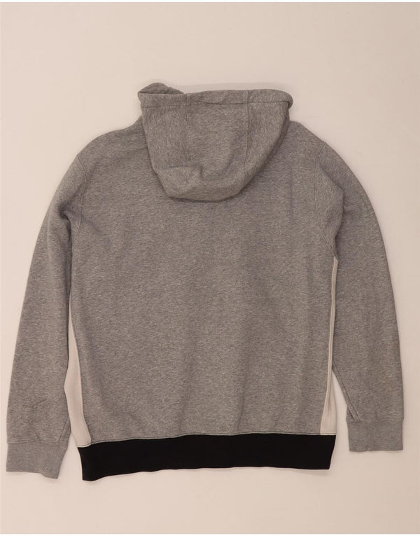 Nike Pull à capuche zippé pour homme en coton color block Gris Taille L