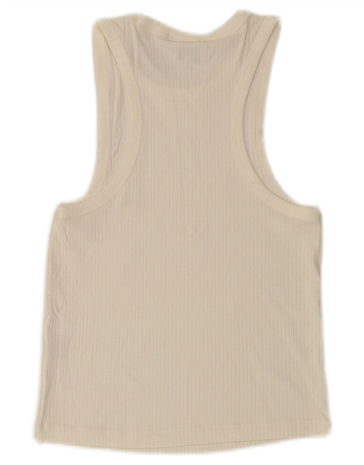 Lee Débardeur court coupe slim pour femme UK 8 Small Blanc