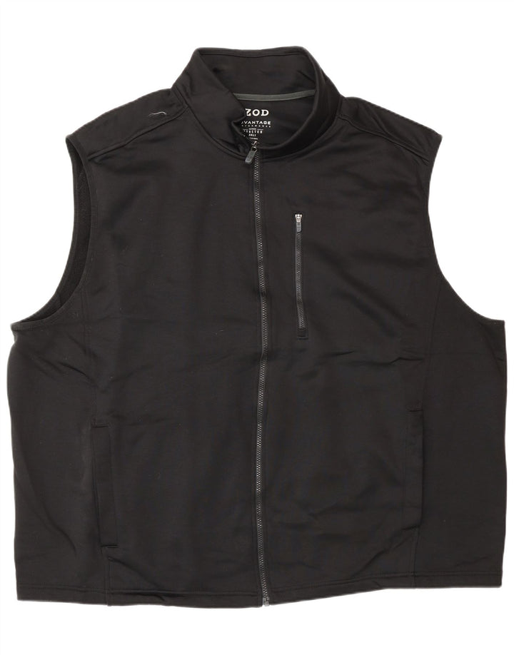 Izod Veste de survêtement sans manches pour homme 3XL Noir Polyester