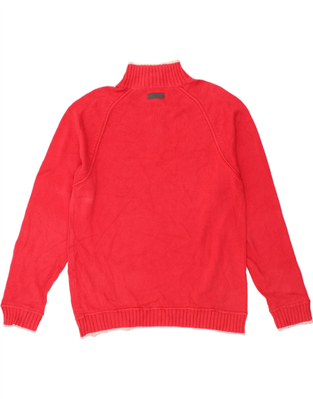 SLAM Mens Zip Neck Jumper Sweater XL Pink Cotton Vintage Slam and Second-Hand Slam from Messina Hembry 