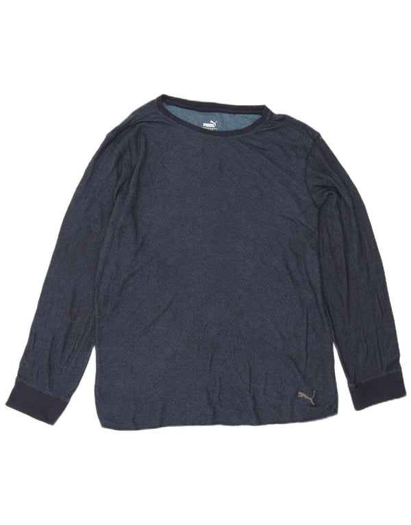 Puma Haut à manches longues pour homme XL Bleu marine Coton