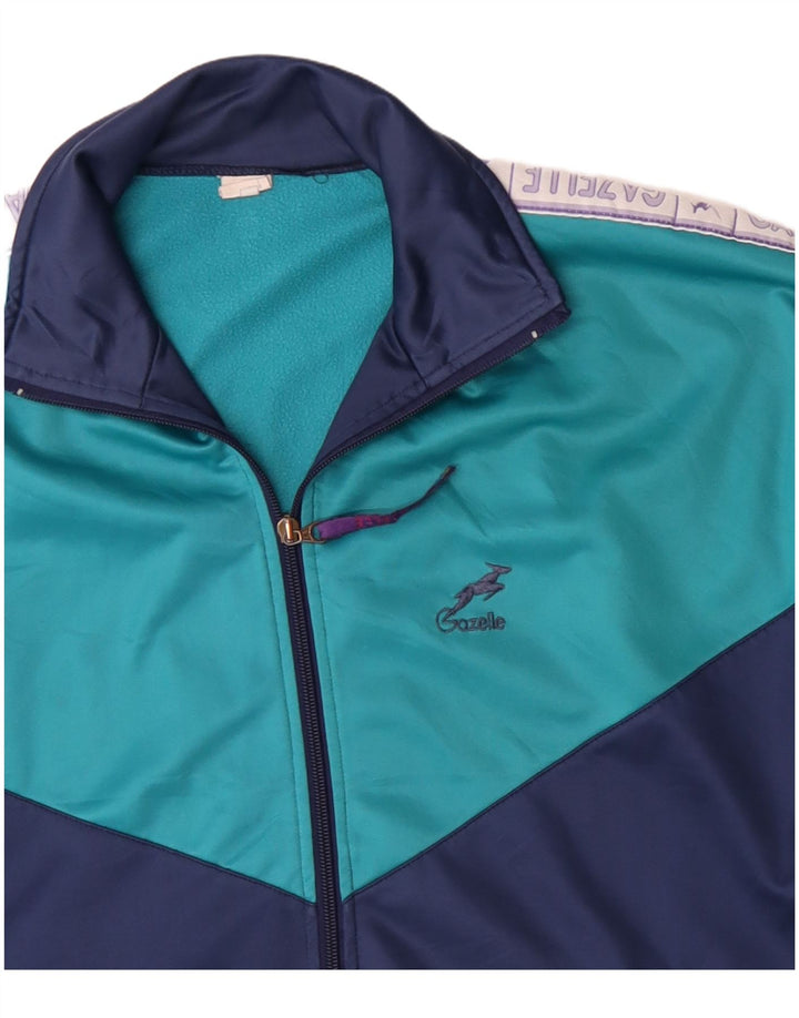 GAZELLE Veste de survêtement graphique pour homme XL Bleu marine Colourblock