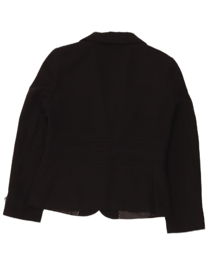 Marks & Spencer Veste blazer à 2 boutons pour femme UK 14 Noir moyen Polyester