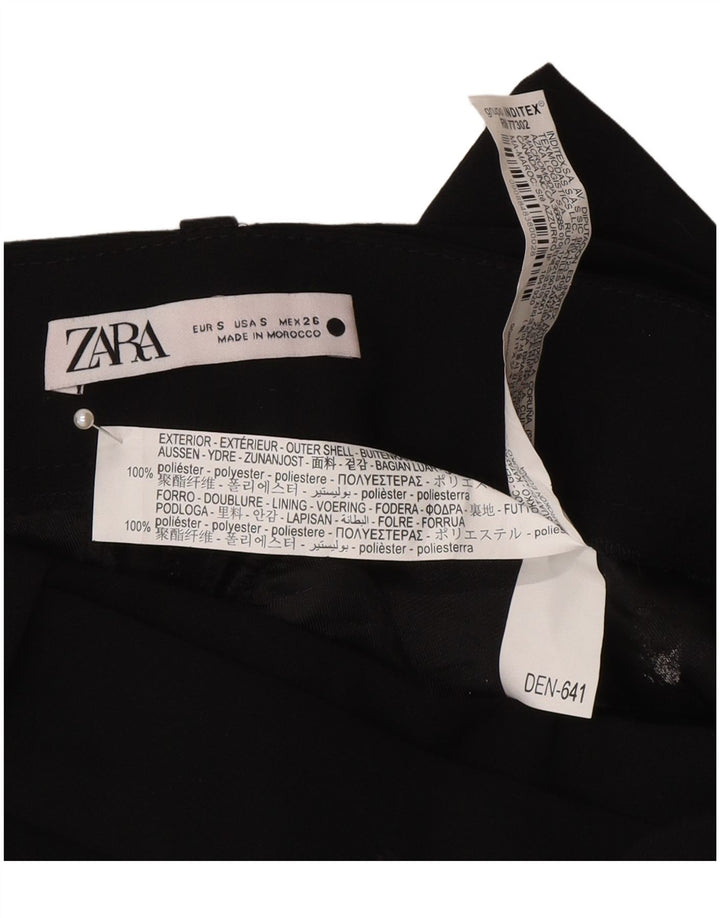 Zara Short Chino Taille Haute Femme Petit W26 Noir Polyester