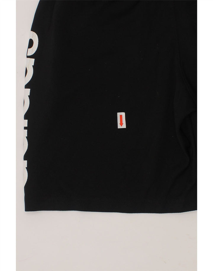 ADIDAS Boys Graphic Sport Shorts 7-8 Years Small Black Polyester Vintage Adidas and Second-Hand Adidas from Messina Hembry 