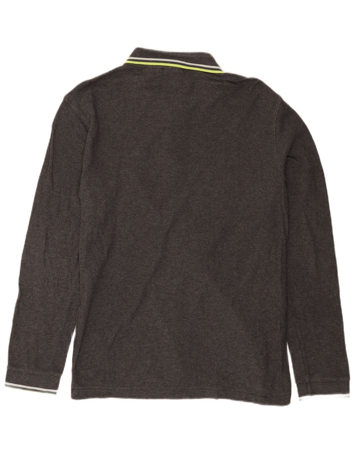Fila Polo à Manches Longues Homme Gris Moyen Coton