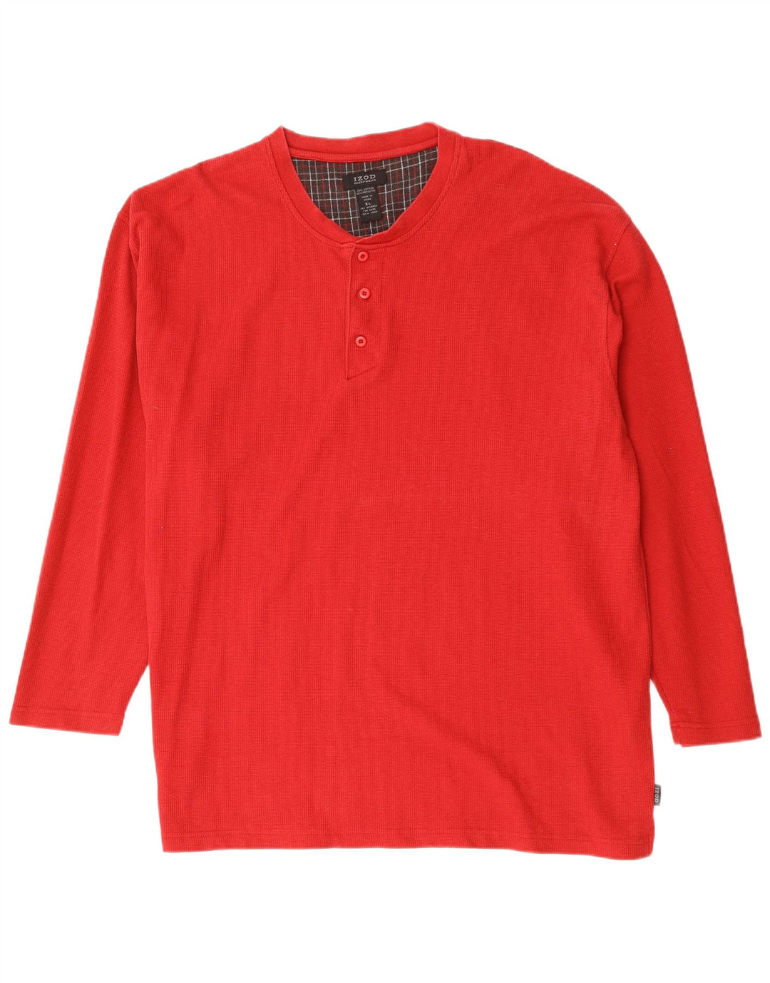 IZOD Haut de Nuit Homme Manches Longues XL Coton Rouge
