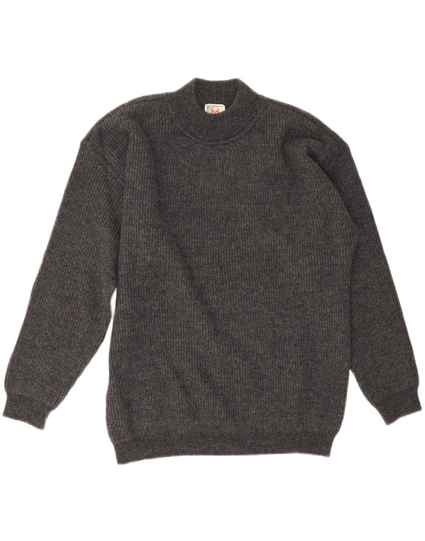 Stefanel Pull col roulé homme laine gris moyen