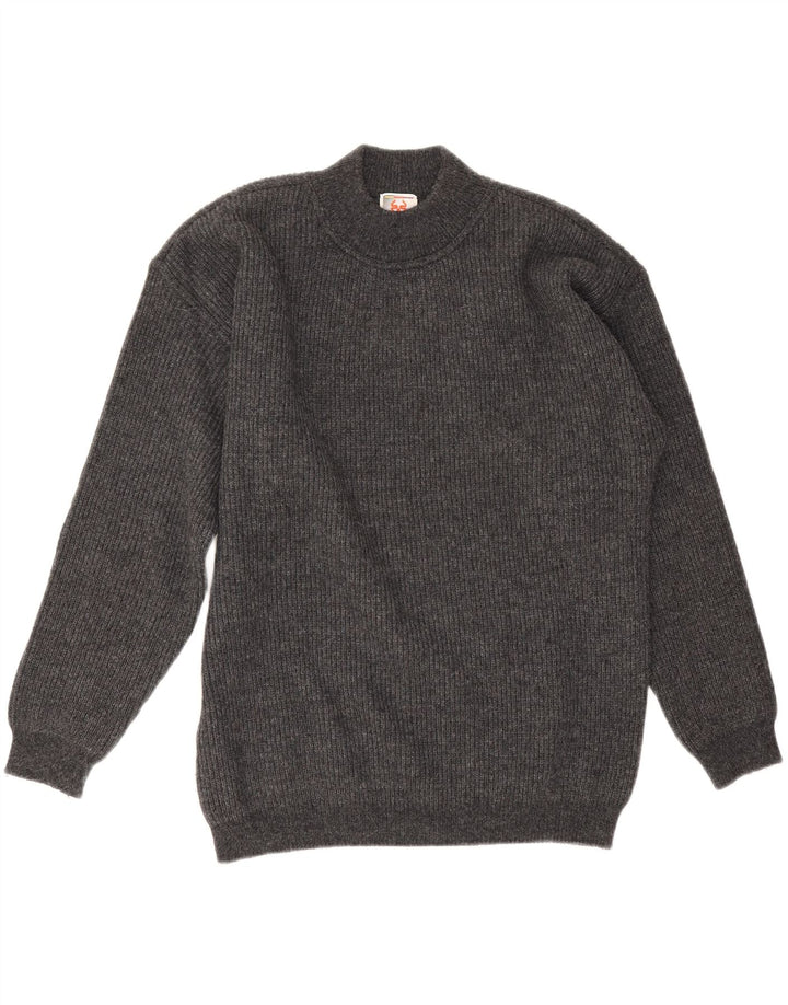 Stefanel Pull col roulé homme laine gris moyen