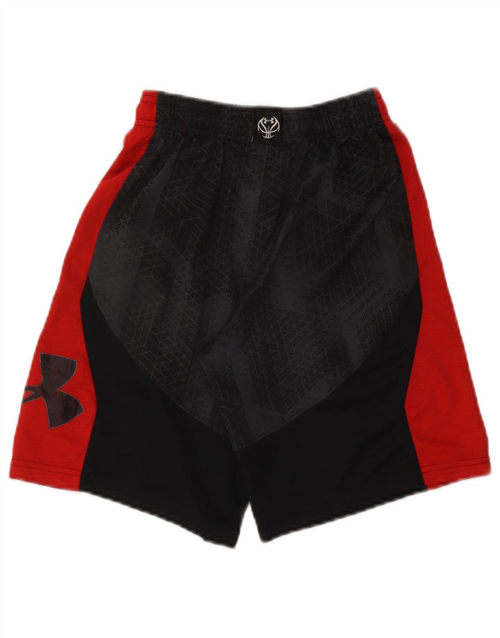 UNDER ARMOUR Short de sport Heat Gear pour garçon 9-10 ans Noir moyen géométrique