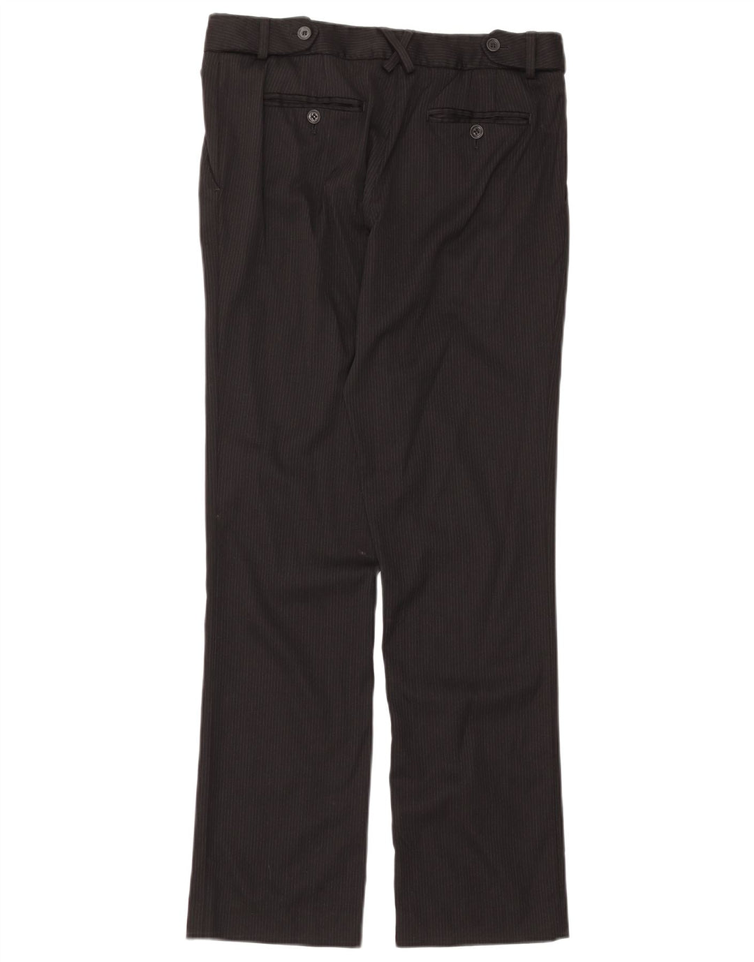 MASSIMO DUTTI Womens Chino Trousers EU 40 Medium W30 L30 Black Pinstripe