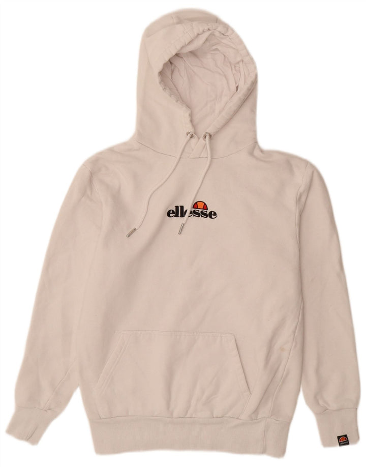 ELLESSE Pull à capuche graphique pour homme Petit coton blanc cassé