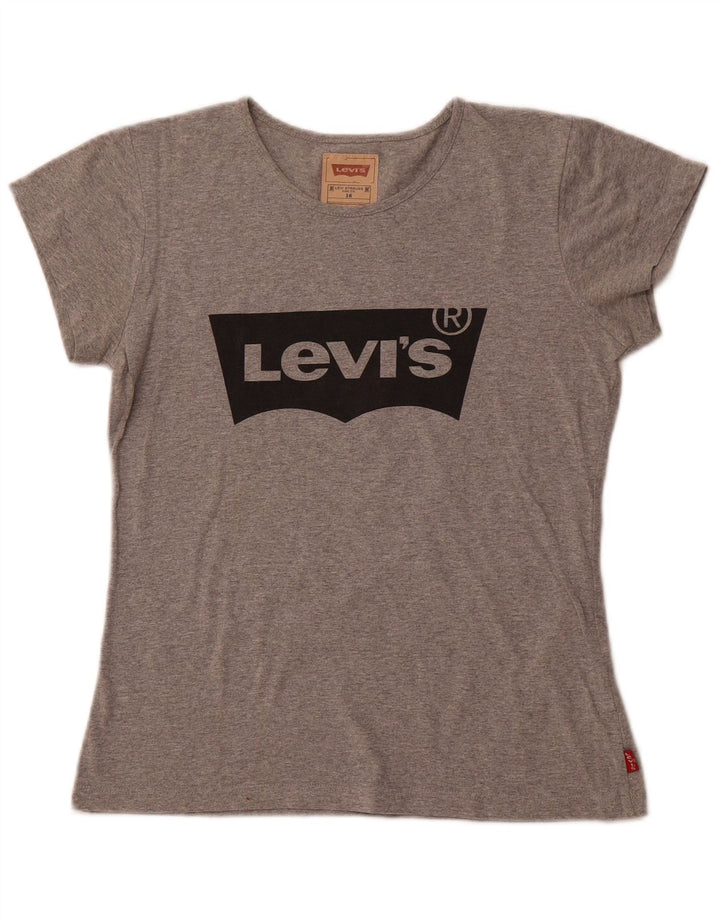 LEVI'S T-Shirt Graphique Fille 15-16 ans Gris Polyester