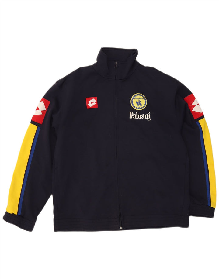 Lotto Survêtement complet graphique pour hommes, grand, bleu marine, polyester color block