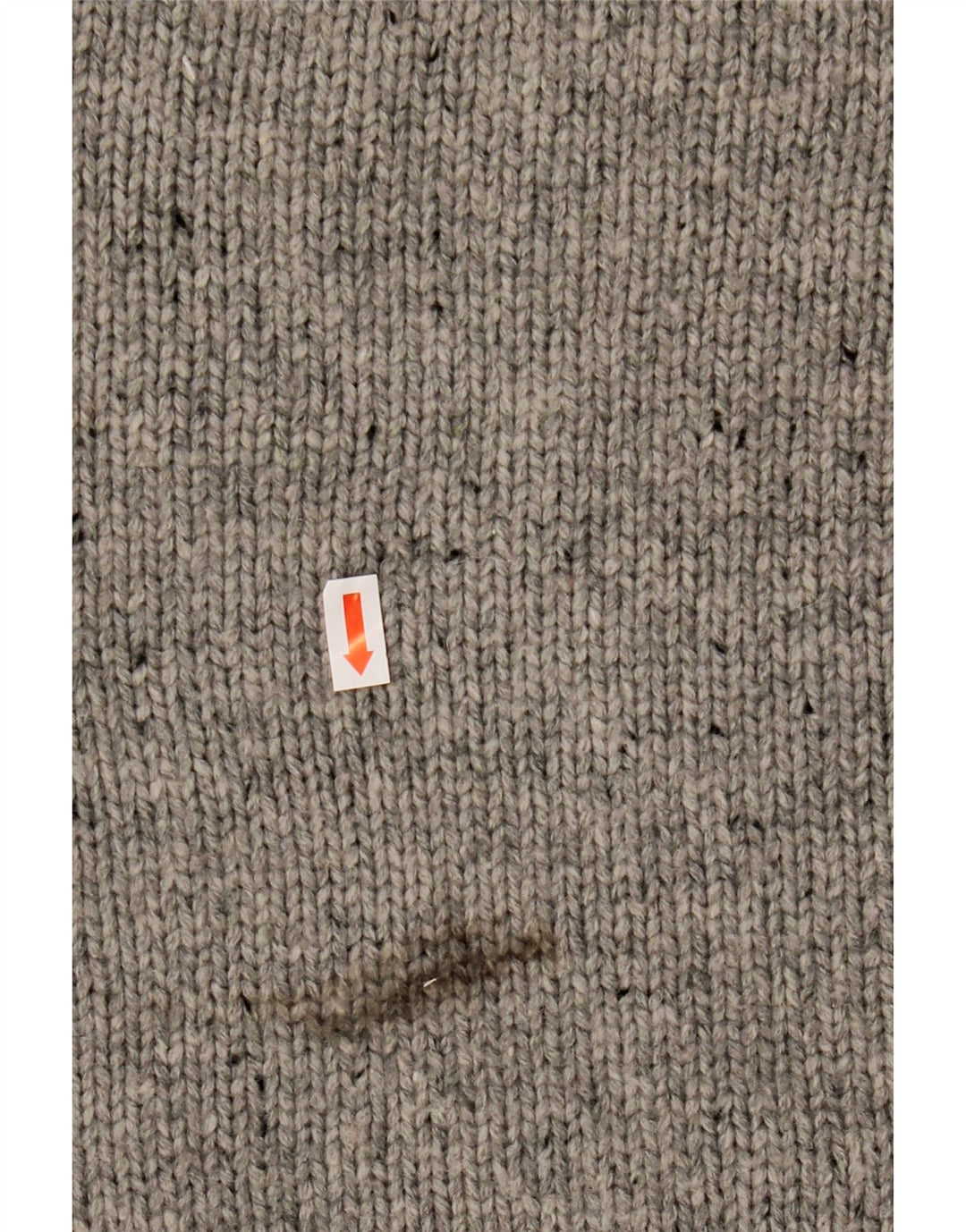 NAUTICA Pull col boutonné pour homme XL en acrylique moucheté gris